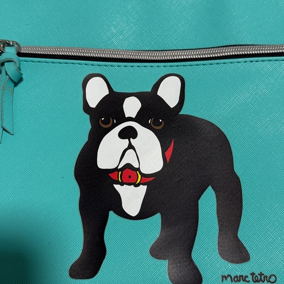 Marc Tetro Blue Boston Terrier crossbody bag - Picture 2 of 4